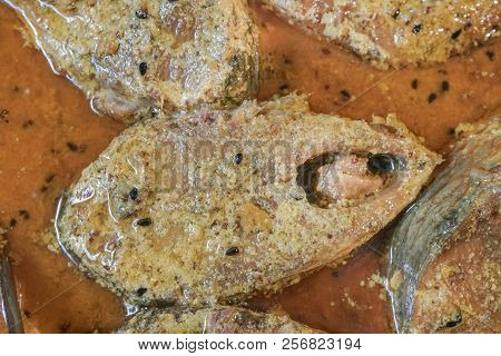 Hilsa Fish Pieces On A Plate.