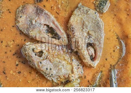 Hilsa Fish Pieces On A Plate.