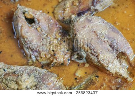 Hilsa Fish Pieces On A Plate.