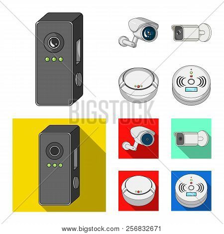 Vector Design Of Cctv And Camera Symbol. Set Of Cctv And System Vector Icon For Stock.
