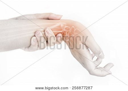 Wrist Bones Injury White Background Wrist Pain