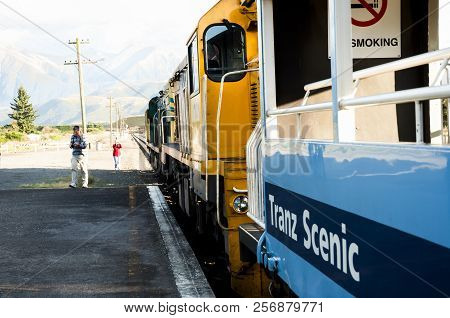 Christchurch, New Zealand - March 26, 2011: Kiwirail Tranz Scenic Train Journey Is New Zealand Only 
