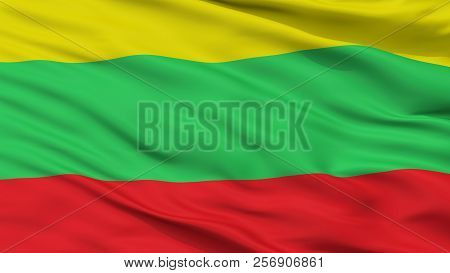 Ocumare Del Tuy City Flag, Venezuela, Closeup View