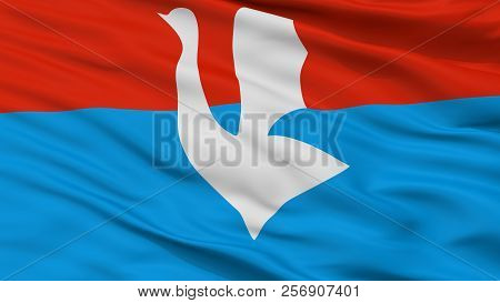 Gus Khrustalny City Flag, Russia, Vladimirskaya Oblast, Closeup View