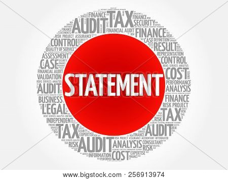Statement Word Cloud Collage, Business Concept Background
