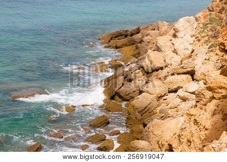 Cliffs Next To The Beaches Of Conil De La Frontera. Cadiz, Andalucia. Spain