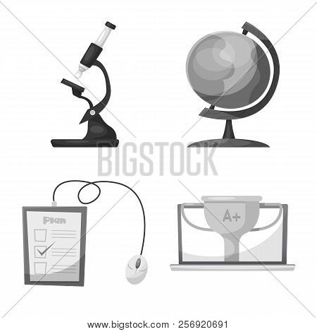 Vector Illustration Of Education And Learning Icon. Set Of Education And School Vector Icon For Stoc