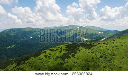 View Of The Mountains From A Bird's Eye View