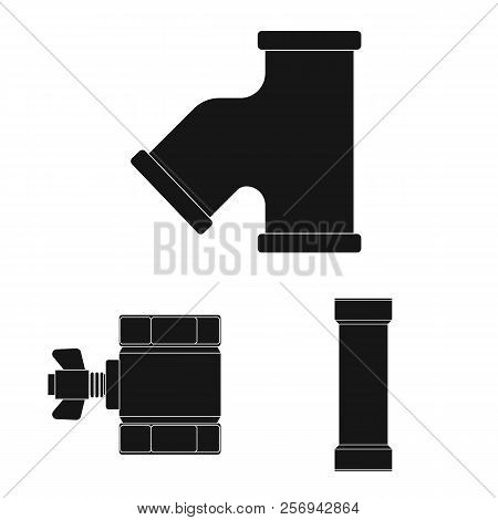 Vector Design Of Pipe And Tube Symbol. Set Of Pipe And Pipeline Stock Symbol For Web.