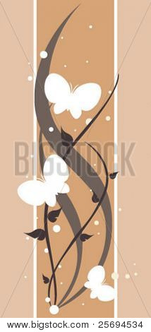 abstrakte blomstermotiver baggrund med butterfly