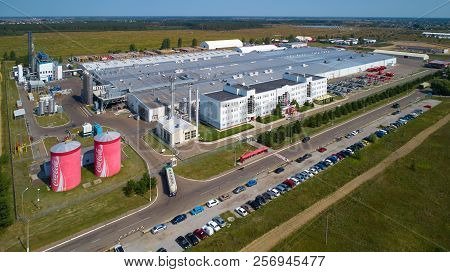 Velyka Dymerka, Ukraine - April 30, 2018: Coca-cola Bottling Plant In Velyka Dymerka, Ukraine. Coca 
