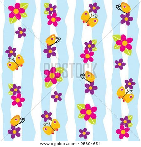sød sommerfugl og blomst tekstur