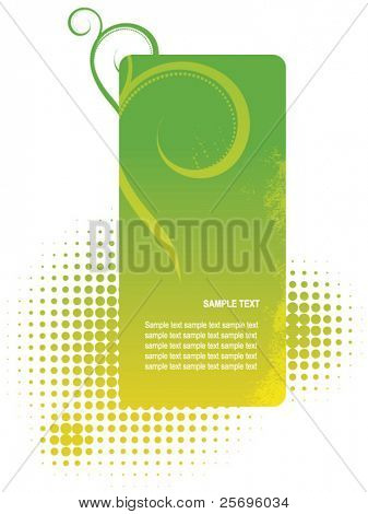 Зеленый цветочный дизайн элемент с пространством для вашего текста