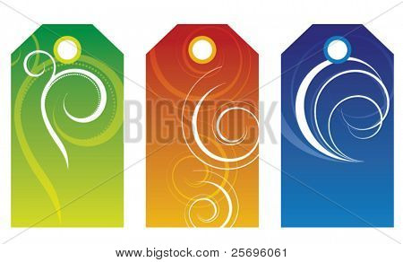 красивый цветочный подарок/цена/продажи теги, каждый тег находится на отдельном слое