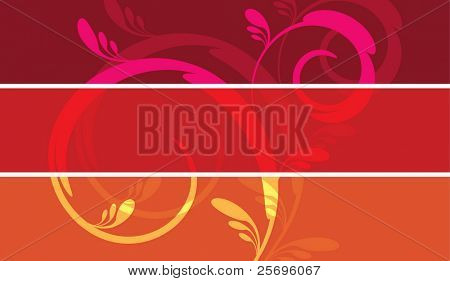 3 красивые цветочные баннеры