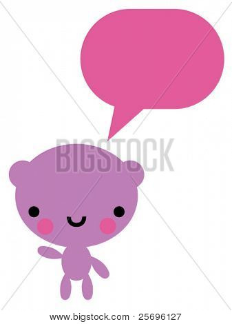 Медведь с talk пузырь