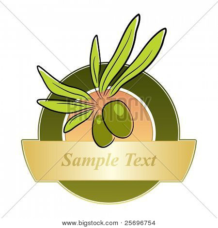 etiqueta verde oliva