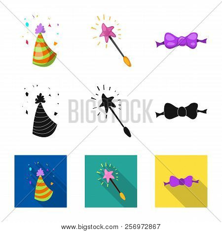 Vector Illustration Of Party And Birthday Symbol. Set Of Party And Celebration Vector Icon For Stock