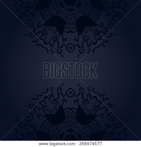 Beautiful Vintage Circular Pattern Of Indian, Floral Round