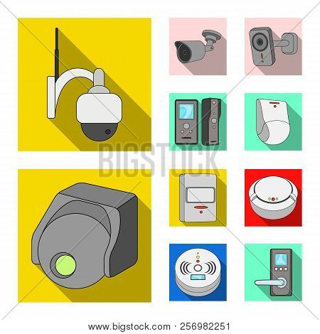 Vector Design Of Cctv And Camera Symbol. Set Of Cctv And System Stock Vector Illustration.
