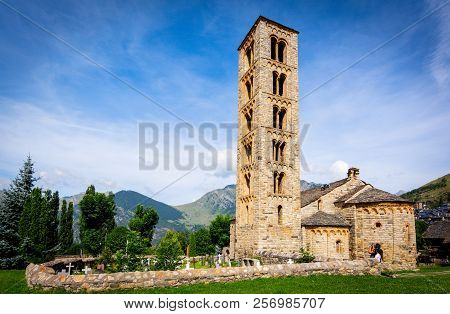 Belfry And Church Of Sant Climent De Taull, Catalonia, Spain. Romanesque Style