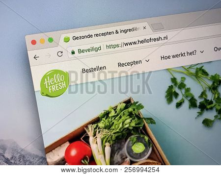 Amsterdam, The Netherlands - September 6, 2018: Website Of Hellofresh, An International Meal-kit Com