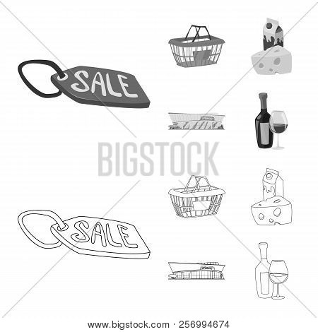 Vector Design Of Food And Drink Logo. Set Of Food And Store Stock Vector Illustration.