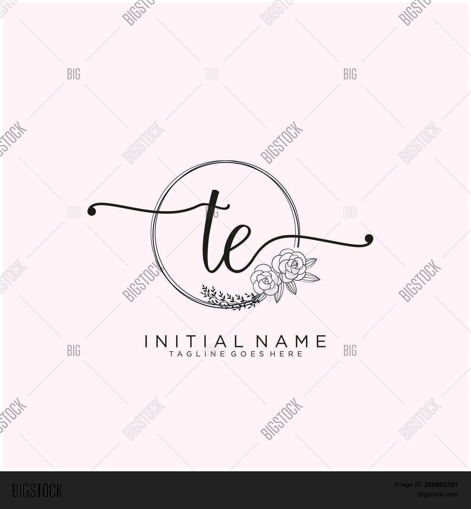Te Letter Initial Vector Photo Free Trial Bigstock