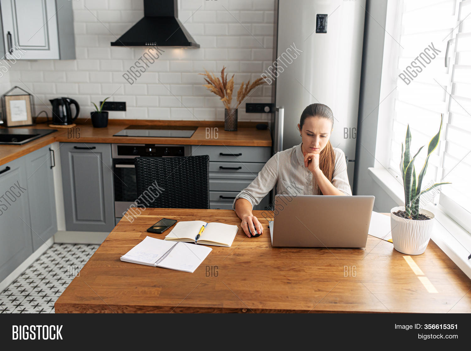 Work Home. Young Woman Image & Photo (Free Trial) Bigstock Work Home. Young Woman Image & Photo (Free Trial) Bigstock