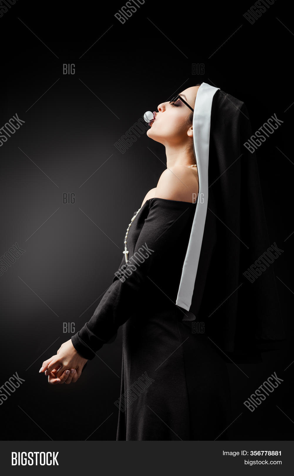 Sexy Nun Black Dress Image & Photo (Free Trial) | Bigstock