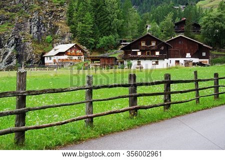 Traditional wooden architecture in South Tyrol, Austria, Europe