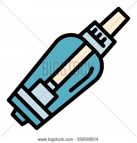 E Cigarette Flavor Cartridge Icon. Outline E Cigarette Flavor Cartridge Vector Icon For Web Design I
