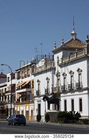 Seville, Spain - July 14, 2011:the Building Of The Royal Cavalry Of Seville Was Built In 1927-1930 A