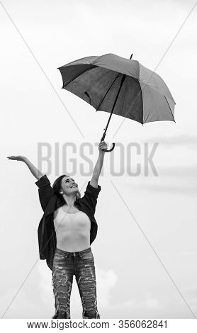 Good Mood At Any Weather. Autumn Weather Forecast. Carefree Time Spending. Autumn Fashion. Rainbow U
