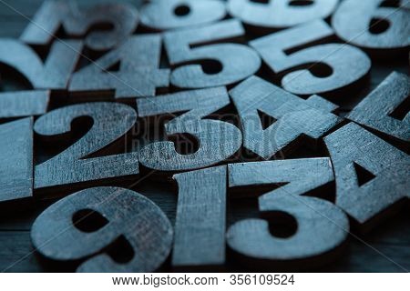Background Of Numbers. From Zero To Nine. Numbers Texture. Finance Data Concept. Mathematic. Seamles