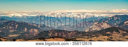 View From Shockl Mountain In Graz. Path Leading To The Top. Tourist Spot In Graz Styria. Places To S
