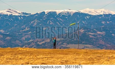 St. Radegund, Austria 12.03.2020 - View From Schockl Mountain In Graz. Tourist Spot In Graz Styria. 
