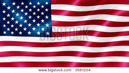 USA Flag blæser i vinden Illustration.