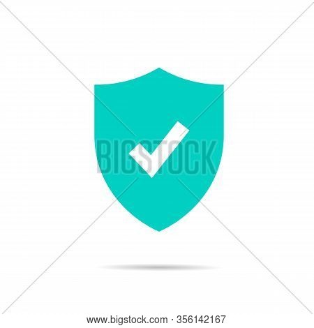 Shield Icon With A Check Mark. Concept Of Protection, Reliability, Safety.