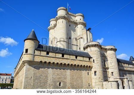 Paris France 09 23 2019: The Chateau De Vincennes Is A Massive 14th And 17th Century French Royal Fo