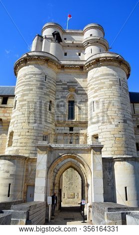 Paris France 09 23 2019: The Chateau De Vincennes Is A Massive 14th And 17th Century French Royal Fo