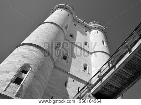 Paris France 09 23 2019: The Chateau De Vincennes Is A Massive 14th And 17th Century French Royal Fo