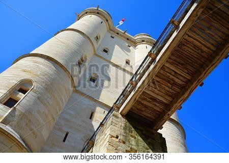 Paris France 09 23 2019: The Chateau De Vincennes Is A Massive 14th And 17th Century French Royal Fo