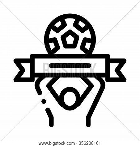 Soccer Above All Icon Vector. Outline Soccer Above All Sign. Isolated Contour Symbol Illustration