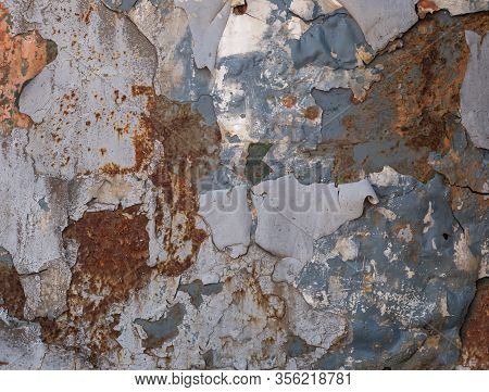 Rotten Metal With Peeling Paint, Rusty Metal Background, Metal With Corrosion