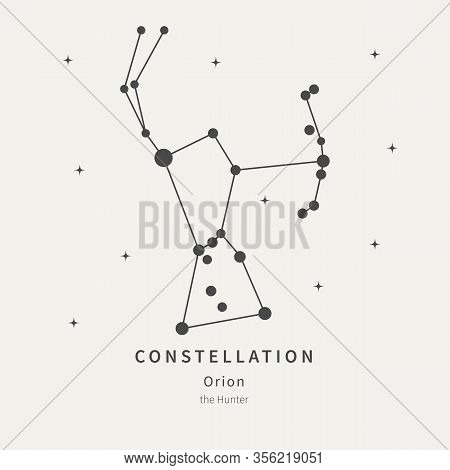 The Constellation Of Orion. The Hunter - Linear Icon. Vector Illustration Of The Concept Of Astronom