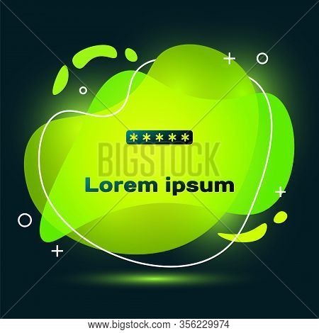 Black Password Protection And Safety Access Icon Isolated On Black Background. Security, Safety, Pro