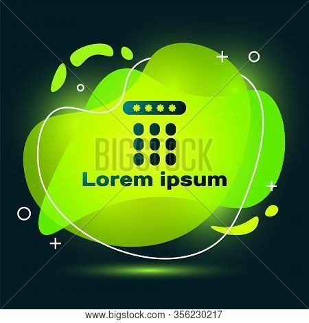 Black Password Protection And Safety Access Icon Isolated On Black Background. Security, Safety, Pro