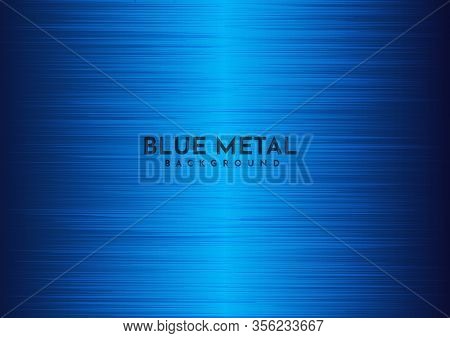 Blue Metal Technology Background Texture, Aluminum For Design Cocepts, Wallpapers.vector Illustratio