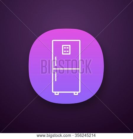 Fridge App Icon. Ui Ux User Interface. Refrigerator. Freezer. Kitchen Appliance. Web Or Mobile Appli
